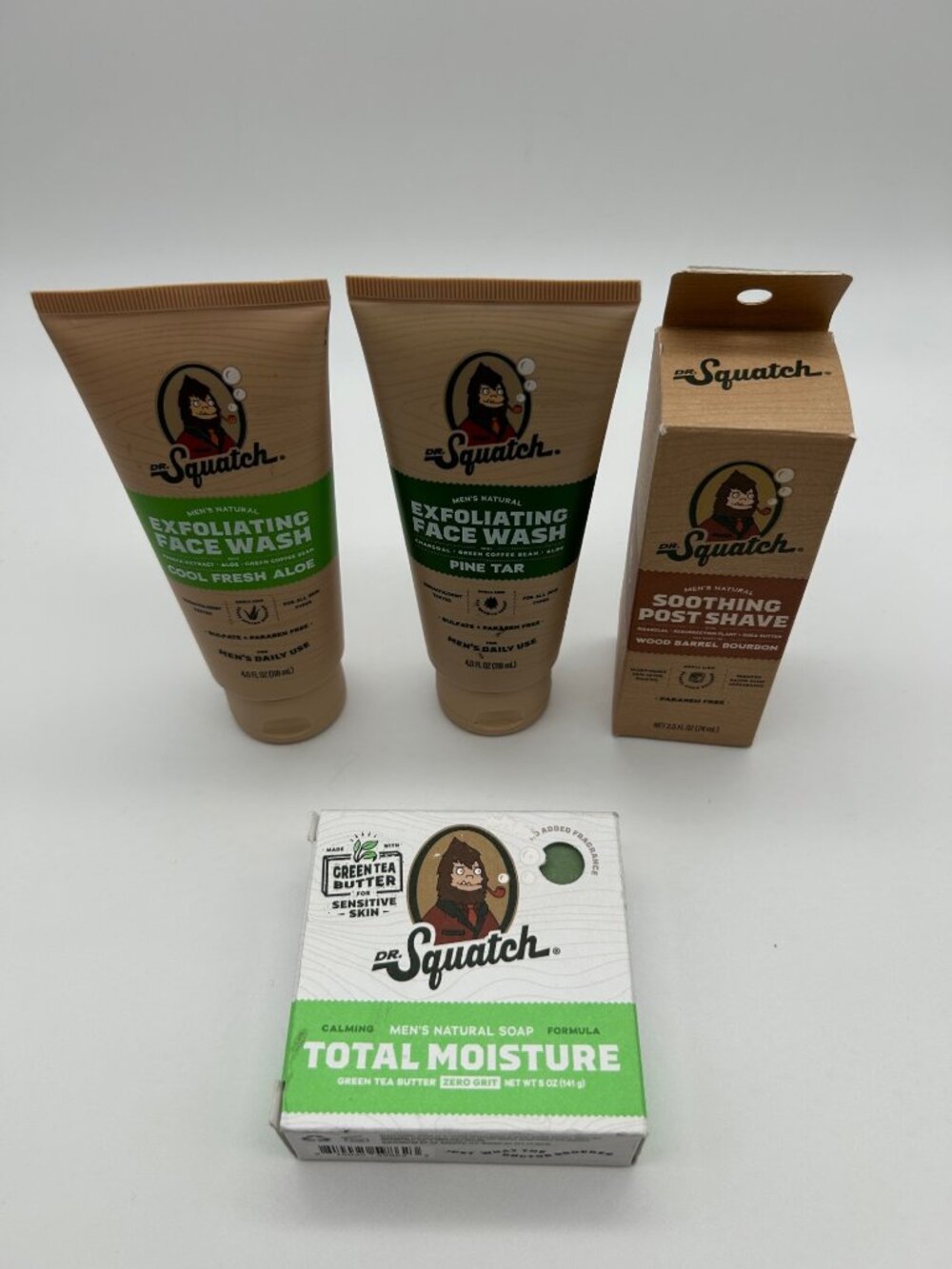 Dr. Squatch Men's Skin Care Face Wash Soothing Post Shave Exfoliating Face Wash